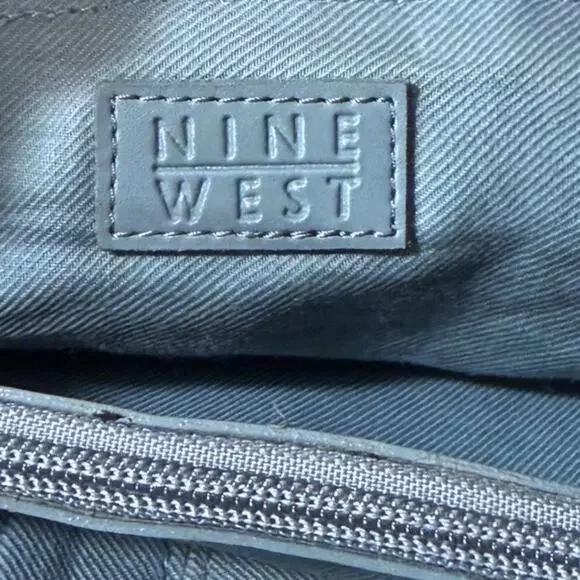 Nine West Soft Weave Blue Woven Shoulder Bag Braided Handles NWT - Picture 5 of 6